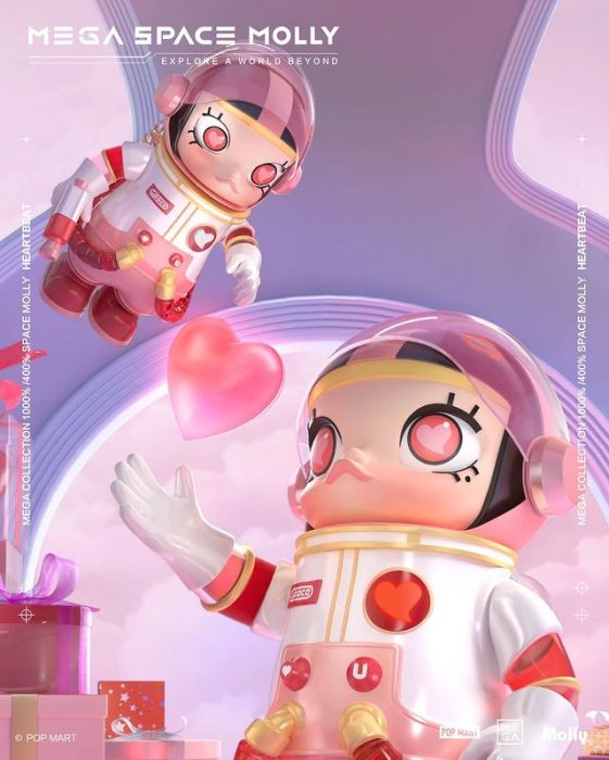 Pop Mart 泡泡瑪特 Mega 珍藏系列 - 400% SPACE MOLLY HEARTBEAT