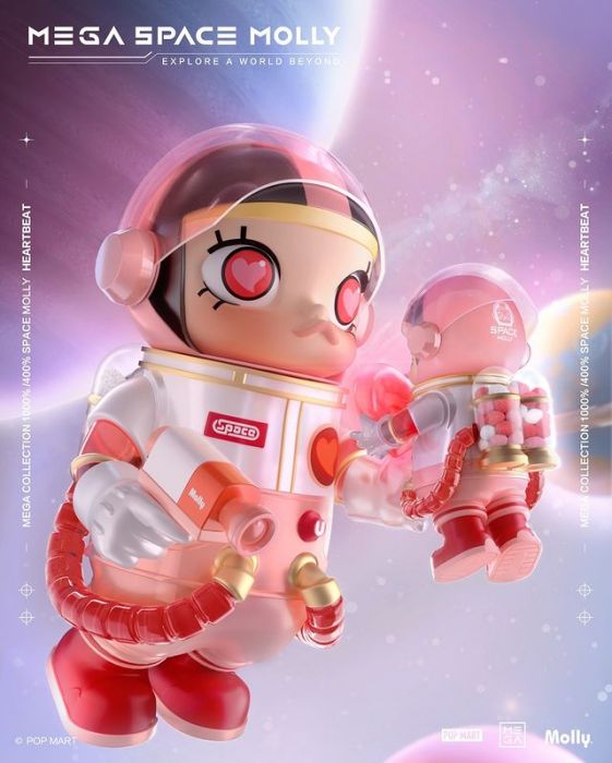 Pop Mart 泡泡瑪特 Mega 珍藏系列 - 400% SPACE MOLLY HEARTBEAT