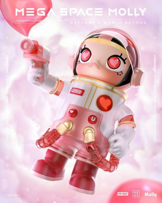 Pop Mart 泡泡瑪特 Mega 珍藏系列 - 400% SPACE MOLLY HEARTBEAT