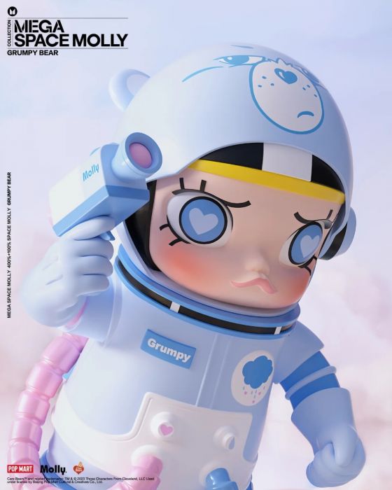Pop Mart 泡泡瑪特 Care Bears Mega 珍藏系列 - 400% + 100% SPACE MOLLY x 易怒熊 Grumpy Bear