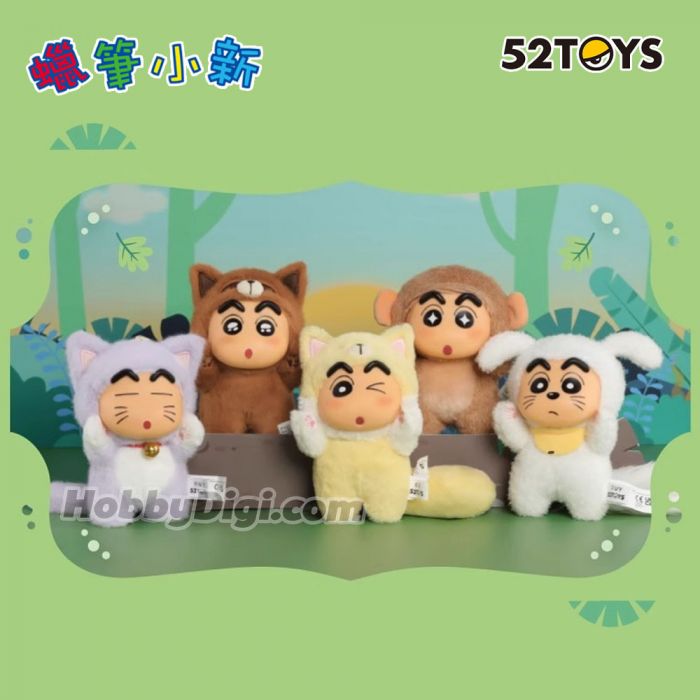 52TOYS 盲盒手辦 - 蠟筆小新 大尾巴搪膠臉毛絨吊飾系列