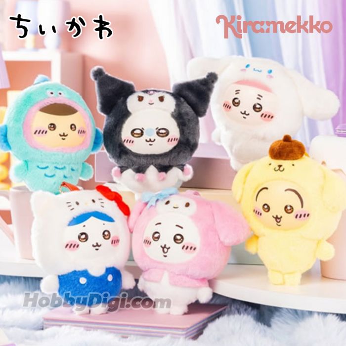 Kiramekko 盲盒 - Chiikawa X Sanrio 毛絨搪膠掛件系列