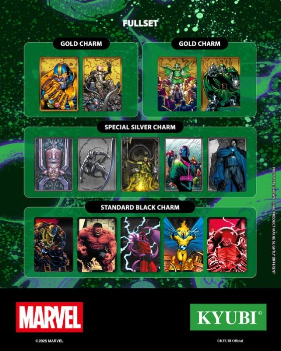 Kyubi 盲盒系列 - Marvel 金屬收藏卡掛飾系列 7 超級惡人