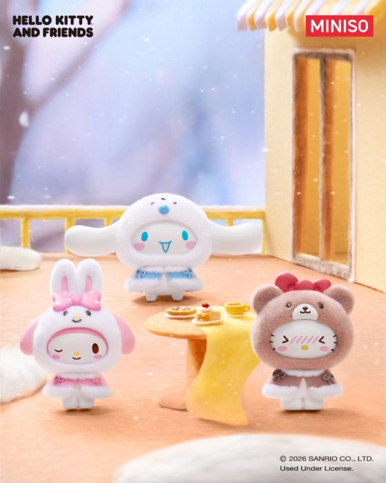 MINISO 名創優品盲盒手辦 - Sanrio 小斗篷植絨系列