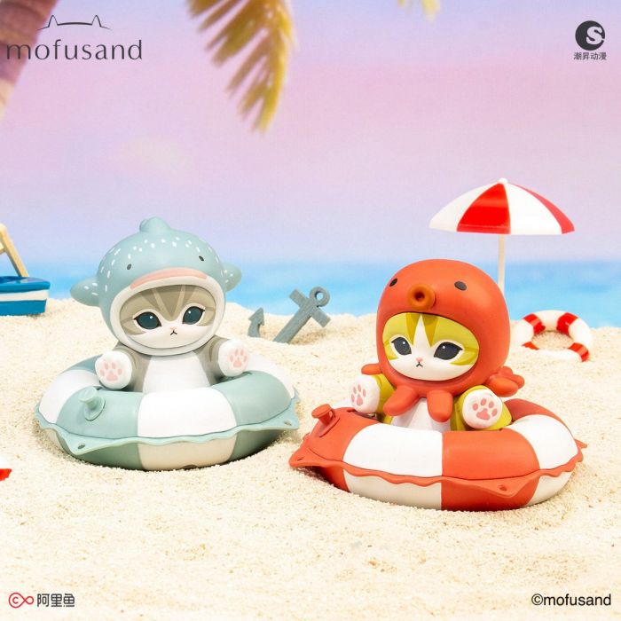 Mofusand 盲盒手辦 - Mofusand 鯊魚貓 游泳圈系列
