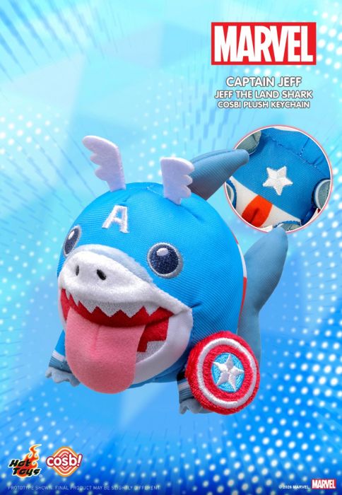 Hot Toys Cosbi 盲盒毛絨鎖匙扣系列 PPLU108N - 漫威爭鋒 陸行鯊傑夫系列