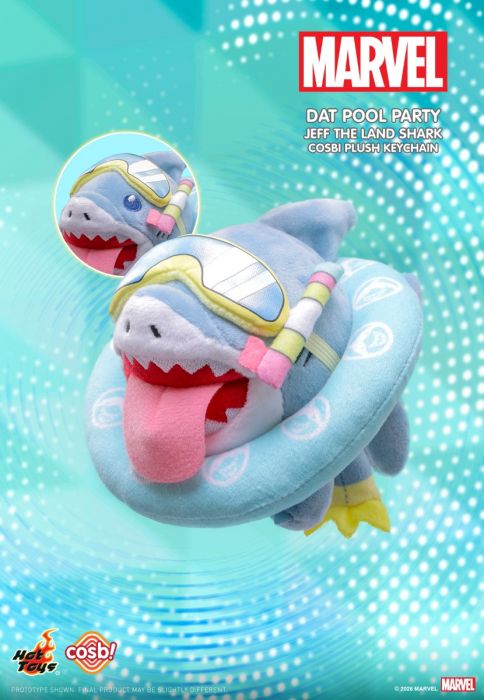 Hot Toys Cosbi 盲盒毛絨鎖匙扣系列 PPLU108N - 漫威爭鋒 陸行鯊傑夫系列