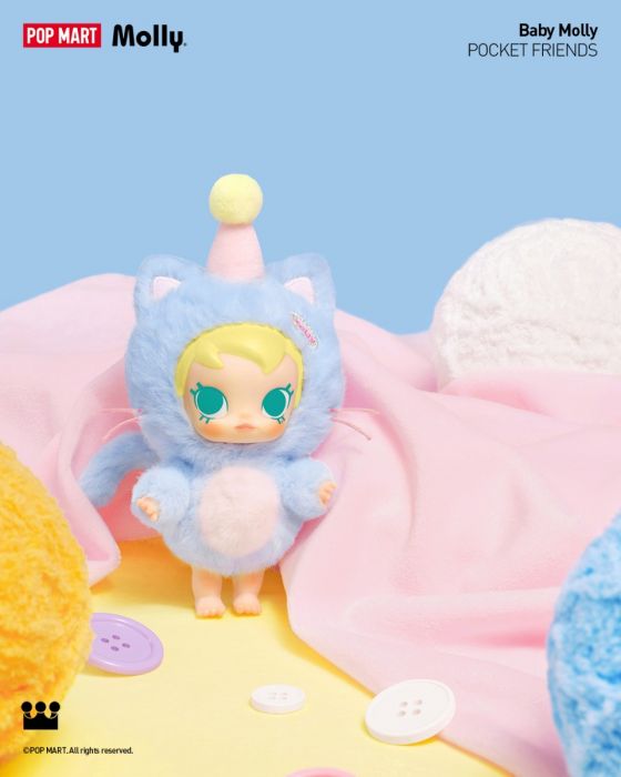 Pop Mart 泡泡瑪特盲盒搪膠毛絨掛件 - Baby Molly 口袋朋友系列