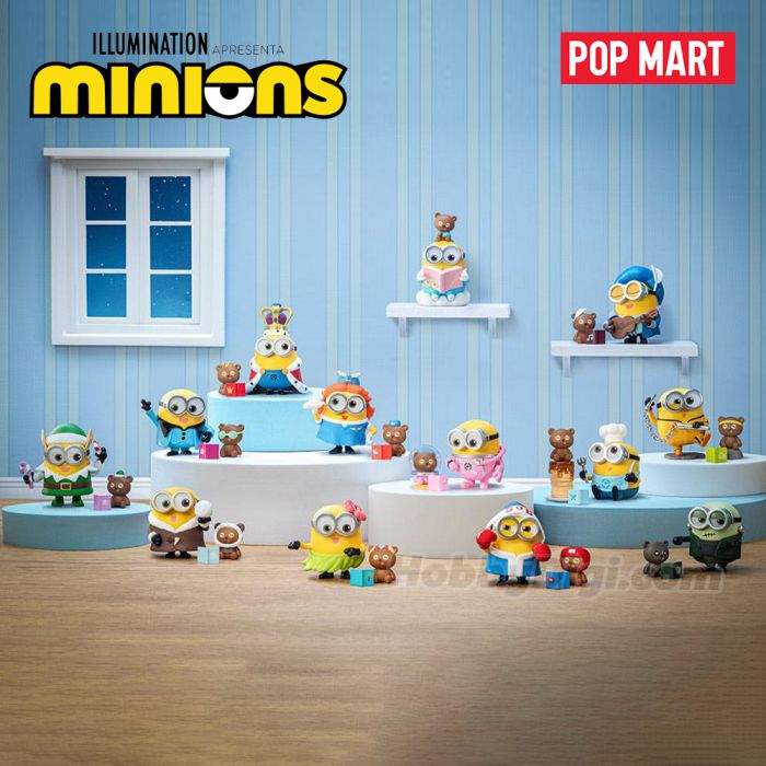 Pop Mart 泡泡瑪特盲盒手辦 - Minions 迷你兵 睡前故事Bob和Time系列