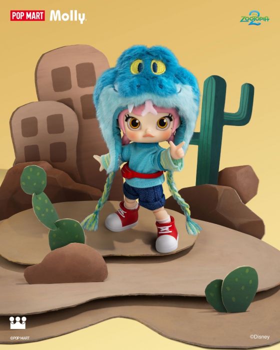 Pop Mart 泡泡瑪特盲盒 1/12可動公仔掛件 - MOLLY × 迪士尼 優獸大都會聯名系列
