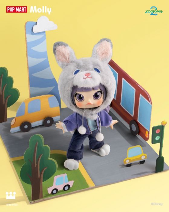 Pop Mart 泡泡瑪特盲盒 1/12可動公仔掛件 - MOLLY × 迪士尼 優獸大都會聯名系列