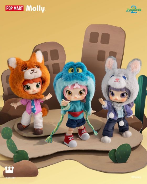 Pop Mart 泡泡瑪特盲盒 1/12可動公仔掛件 - MOLLY × 迪士尼 優獸大都會聯名系列