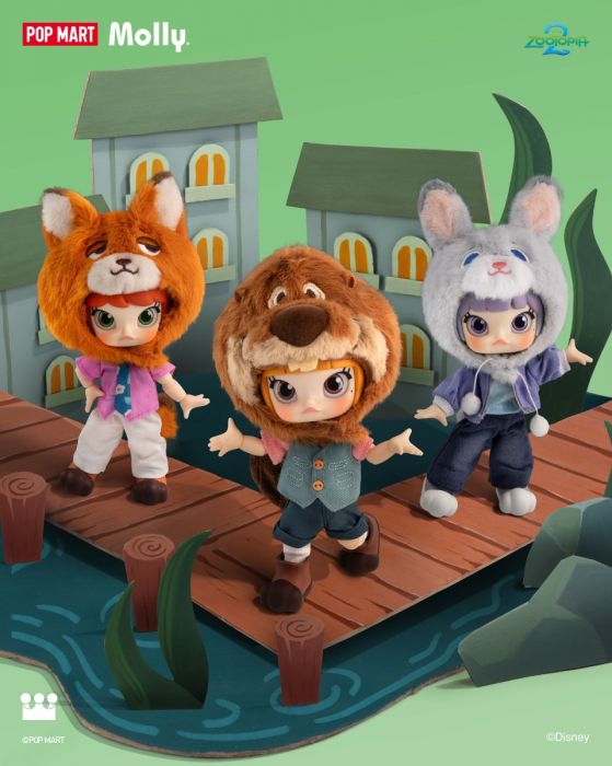 Pop Mart 泡泡瑪特盲盒 1/12可動公仔掛件 - MOLLY × 迪士尼 優獸大都會聯名系列