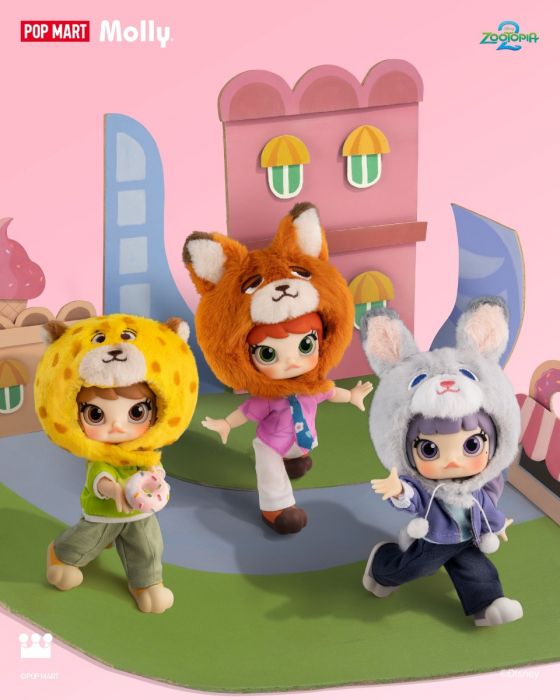 Pop Mart 泡泡瑪特盲盒 1/12可動公仔掛件 - MOLLY × 迪士尼 優獸大都會聯名系列