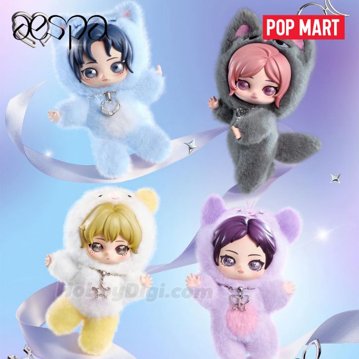 Pop Mart 泡泡瑪特盲盒搪膠毛絨掛件 - aespa 絨絨萌友系列