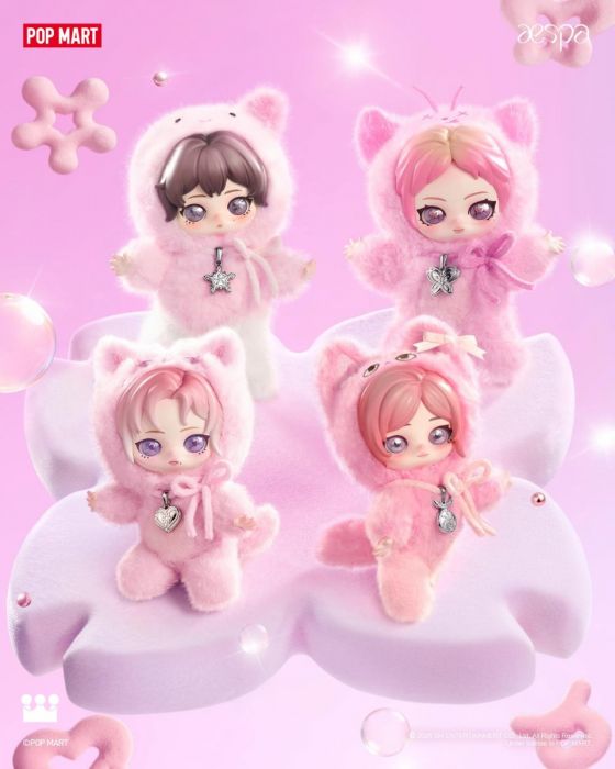 Pop Mart 泡泡瑪特盲盒搪膠毛絨掛件 - aespa 絨絨萌友系列