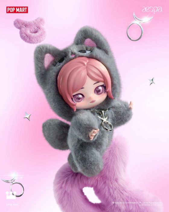 Pop Mart 泡泡瑪特盲盒搪膠毛絨掛件 - aespa 絨絨萌友系列