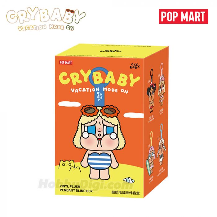 Pop Mart 泡泡瑪特盲盒搪膠毛絨掛件 - Crybaby Vacation Mode On 系列