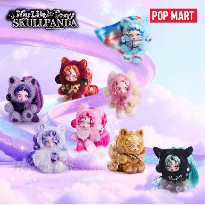 Pop Mart 泡泡瑪特盲盒搪膠毛絨掛件 - Skullpanda X My Little Pony 系列