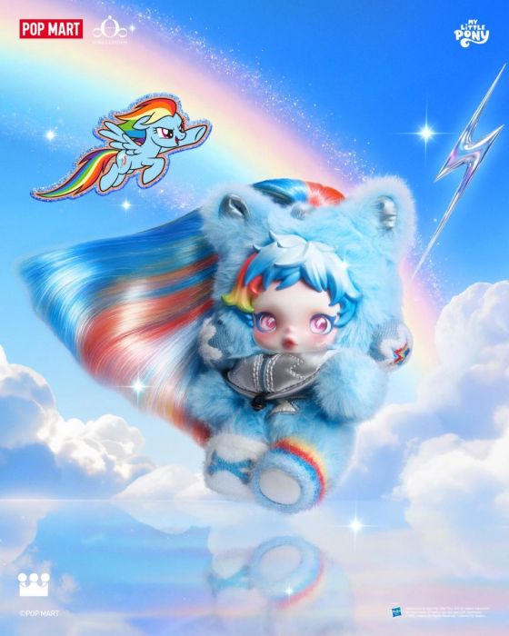 Pop Mart 泡泡瑪特盲盒搪膠毛絨掛件 - Skullpanda X My Little Pony 系列