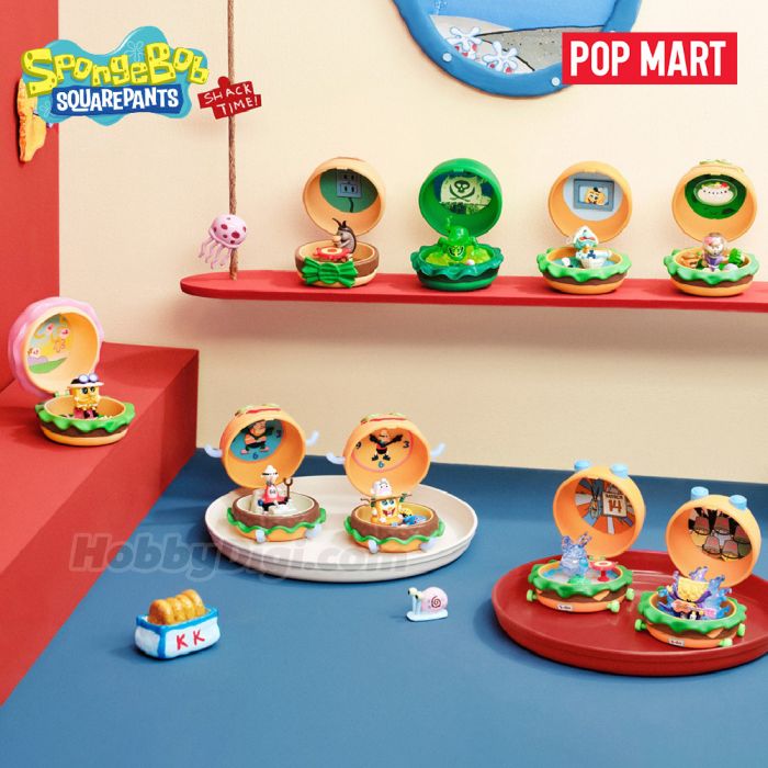 Pop Mart 泡泡瑪特盲盒搪膠毛絨掛件 - 海綿寶寶 蟹黃堡美味熱賣系列