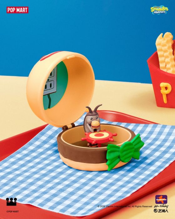 Pop Mart 泡泡瑪特盲盒搪膠毛絨掛件 - 海綿寶寶 蟹黃堡美味熱賣系列