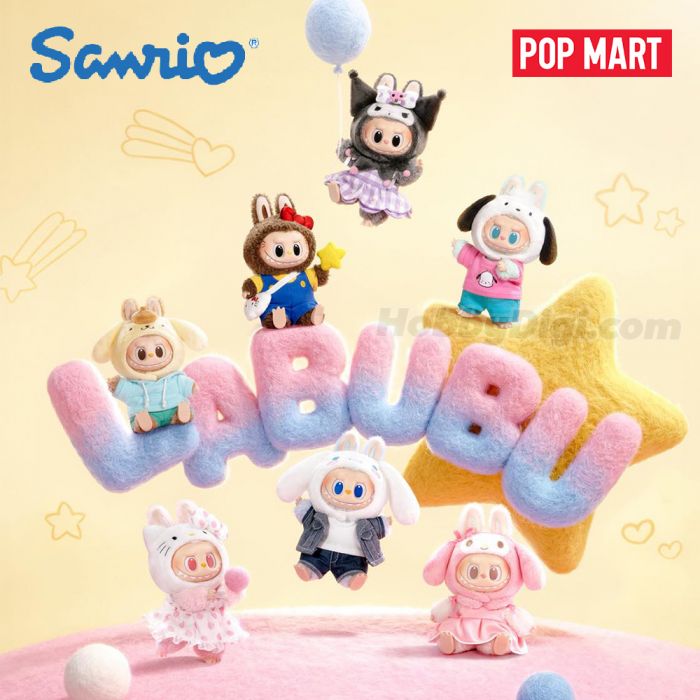 Pop Mart 泡泡瑪特盲盒搪膠毛絨掛件 - The Monster Labubu X Sanrio 角色系列