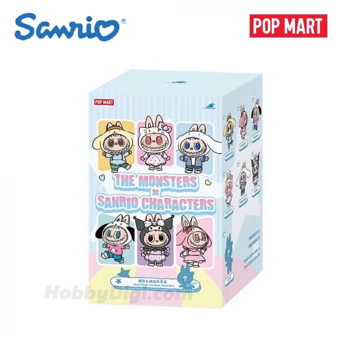 Pop Mart 泡泡瑪特盲盒搪膠毛絨掛件 - The Monster Labubu X Sanrio 角色系列