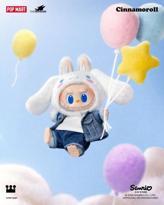 Pop Mart 泡泡瑪特盲盒搪膠毛絨掛件 - The Monster Labubu X Sanrio 角色系列