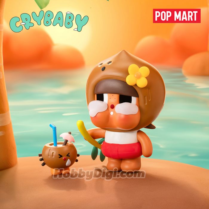 Pop Mart 泡泡瑪特手辦公仔 - CRYBABY 椰皇/椰青系列 (啡色)