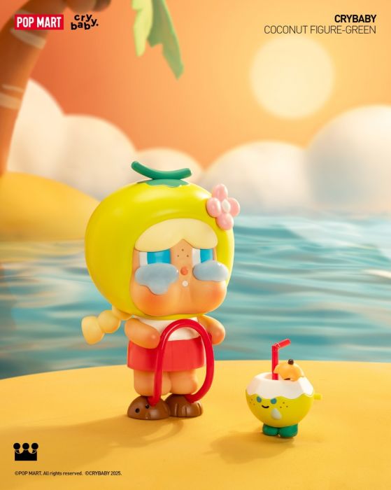 Pop Mart 泡泡瑪特手辦公仔 - CRYBABY 椰皇/椰青系列 (綠色)