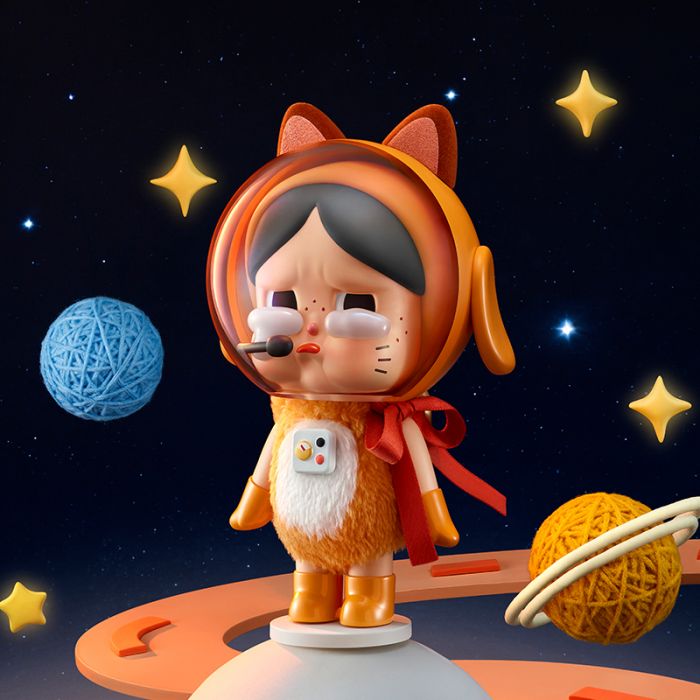 Pop Mart 泡泡瑪特手辦公仔 - Crybaby 太空宇航貓手辦