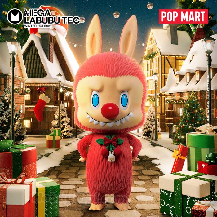 Pop Mart 泡泡瑪特 Mega 珍藏系列 - 1000% Mega The Monster Labubu TEC 聖誕冬季假日系列