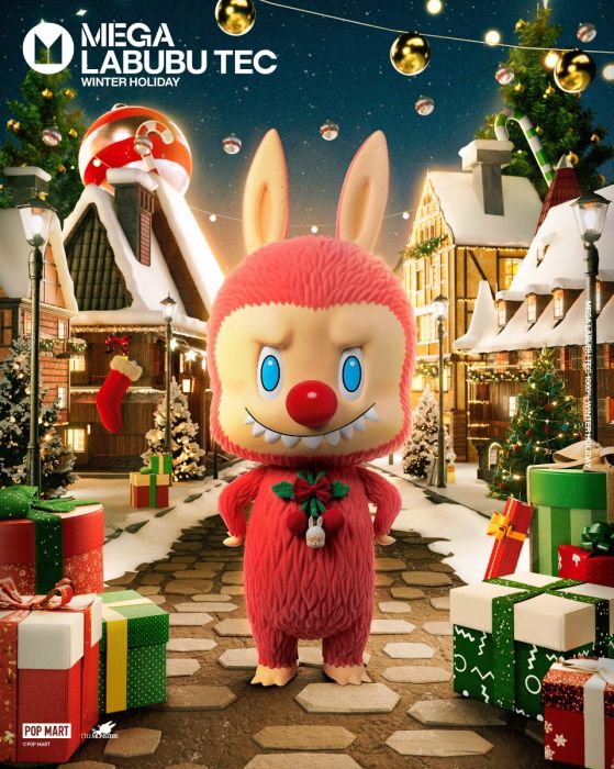 Pop Mart 泡泡瑪特 Mega 珍藏系列 - 1000% Mega The Monster Labubu TEC 聖誕冬季假日系列