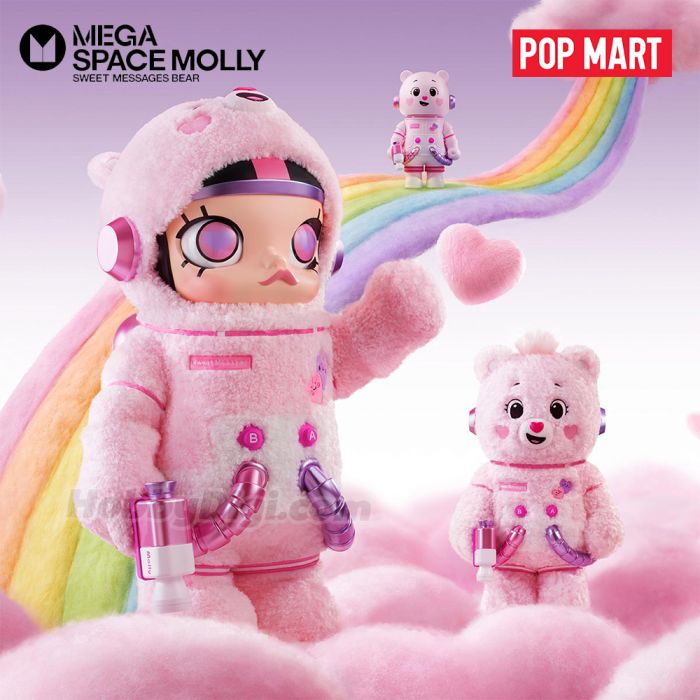 Pop Mart 泡泡瑪特 Mega 珍藏系列 - 1000% SPACE MOLLY 甜密訊息熊