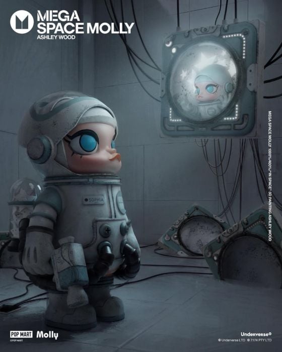 Pop Mart 泡泡瑪特 Mega 珍藏系列 - 400% Maga Space Molly 阿什利伍德系列