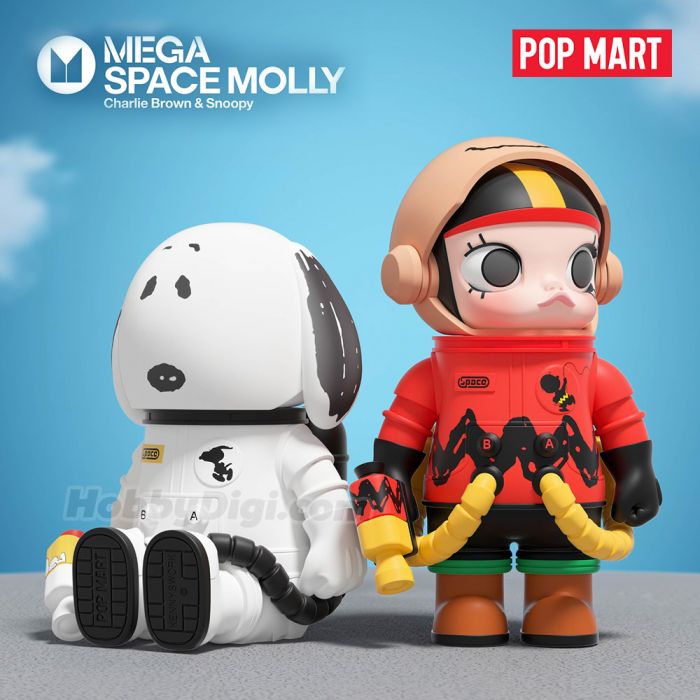 Pop Mart 泡泡瑪特 Mega 珍藏系列 - Mega Space Molly 花生漫畫 查理 & 史努比 100%