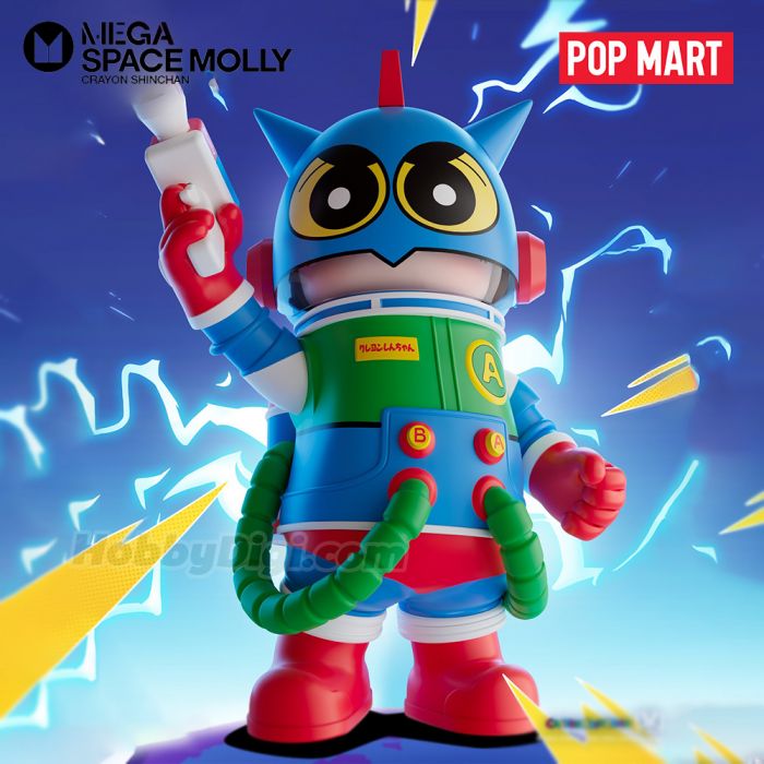 Pop Mart 泡泡瑪特 Mega 珍藏系列 -  400% + 100%Mega Space Molly X 蠟筆小新 動感超人