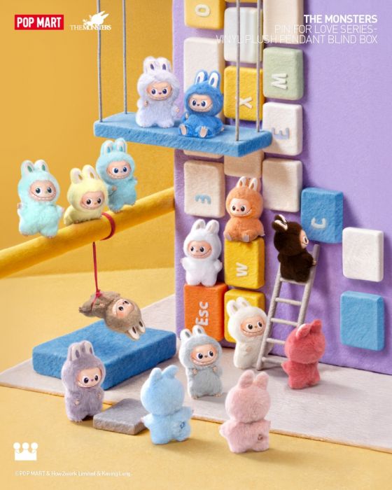 Pop Mart 泡泡瑪特盲盒搪膠毛絨掛件 - The Monsters Mini Labubu 心底密碼系列