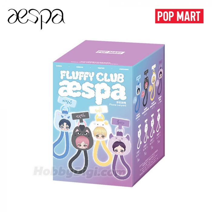 Pop Mart 泡泡瑪特搪膠毛絨公仔 - aespa 絨絨萌友手機掛繩系列