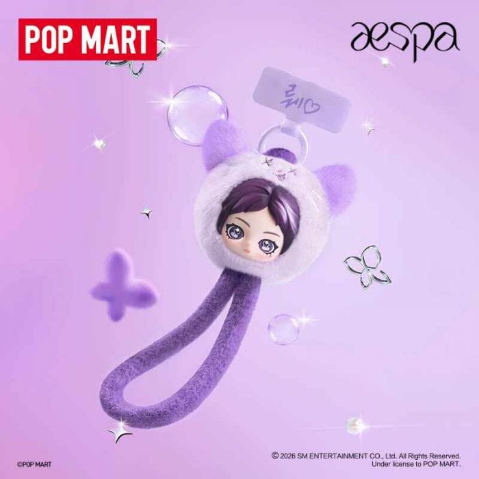Pop Mart 泡泡瑪特搪膠毛絨公仔 - aespa 絨絨萌友手機掛繩系列