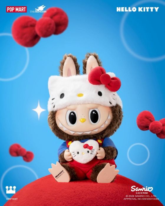 Pop Mart 泡泡瑪特搪膠毛絨公仔 - The Monster Labubu X Sanrio Hello Kitty 系列