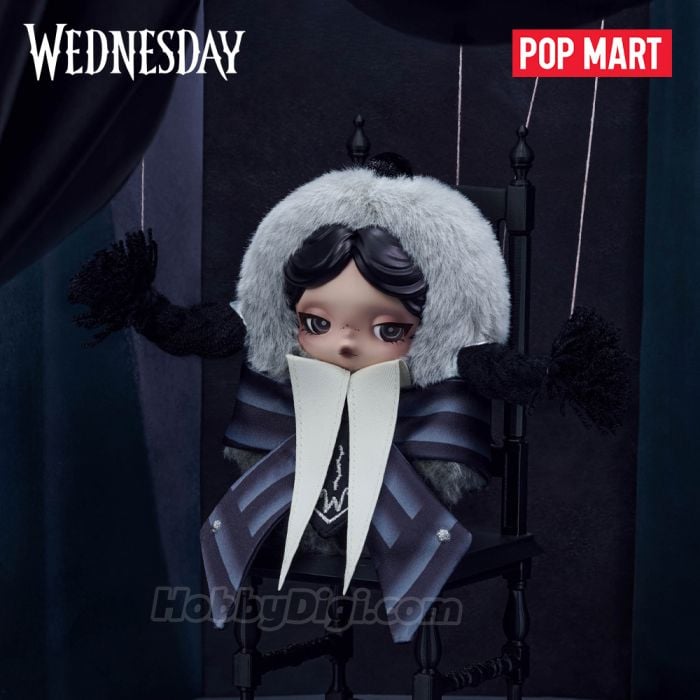 Pop Mart 泡泡瑪特搪膠毛絨掛件 - Skullpanda X Wednesday 奈落學院制服版