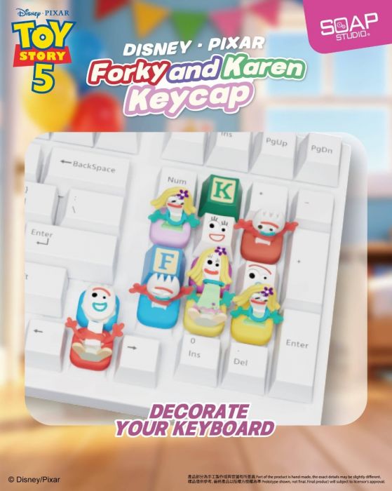 Soap Studio 肥皂遊 盲盒 - 迪士尼皮克斯 反斗奇兵 小叉和凱倫鍵帽盲盒系列