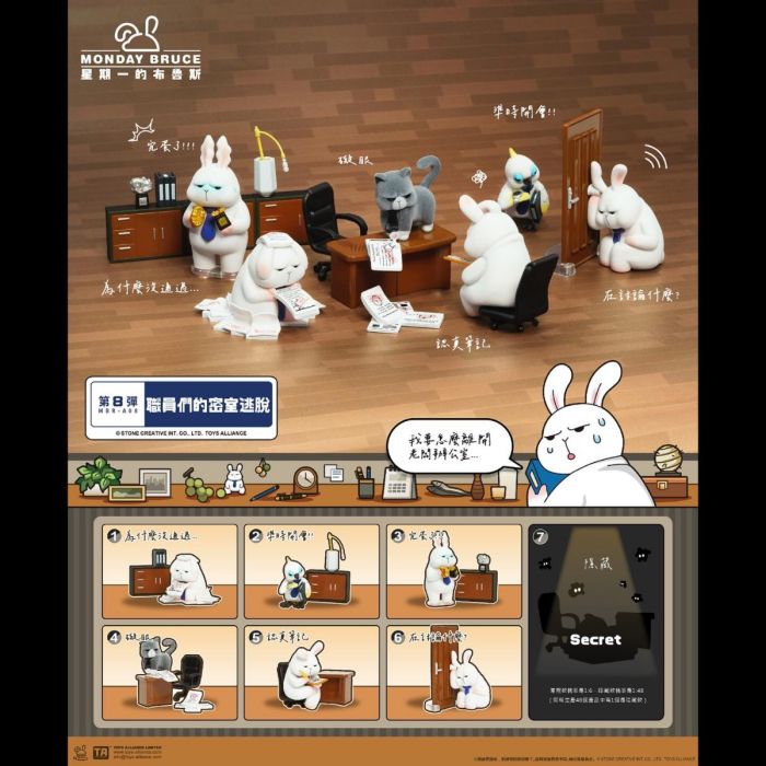 Toys Alliance 盲盒系列 - 星期一的布魯斯第8彈 職員們的密室逃脫